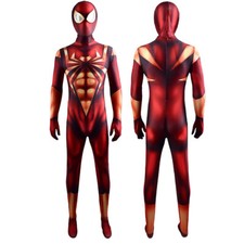 New Golden Iron Spider-Man Jumpsuit Spiderman Cosplay Suit Costume Adult / Kids