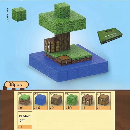 DIY Toys Creative Cube Bausteine Pixel My Mini World Modell Set 38 Stck. T-038