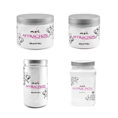 NSI Attraction Nail Powder - Crystal Clear - CHOOSE FROM ALL SIZES