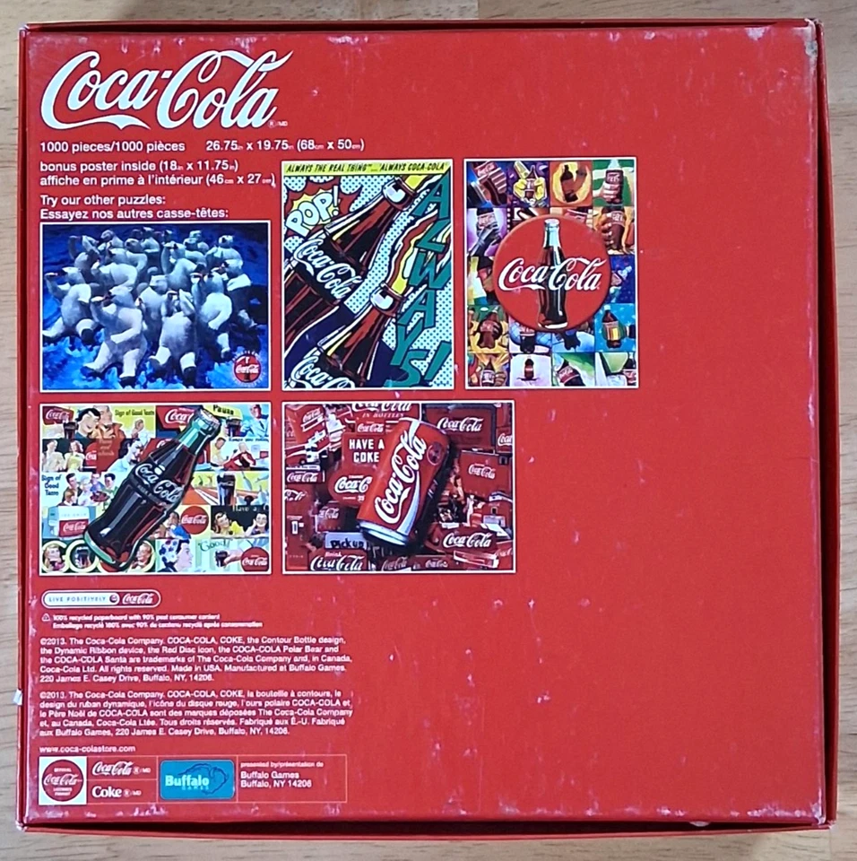 Jigsaw Puzzle - 1000 Pieces - Vintage Coca-Cola - 27" x 20" - Image 3 of 4