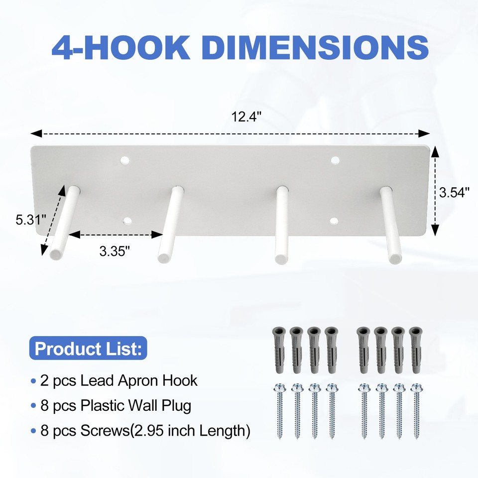 Lead Apron Hanger Wall-Mount XRay Lead Apron Hook Radiation Protection ...
