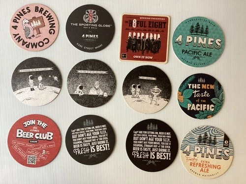 12 different   Four Pines Micro Brewery ,N.S.W. Issued BEER  COASTERS