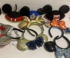 Disney Parks Mickey Minnie Mouse Authentic Ears Headband Lot Of 8