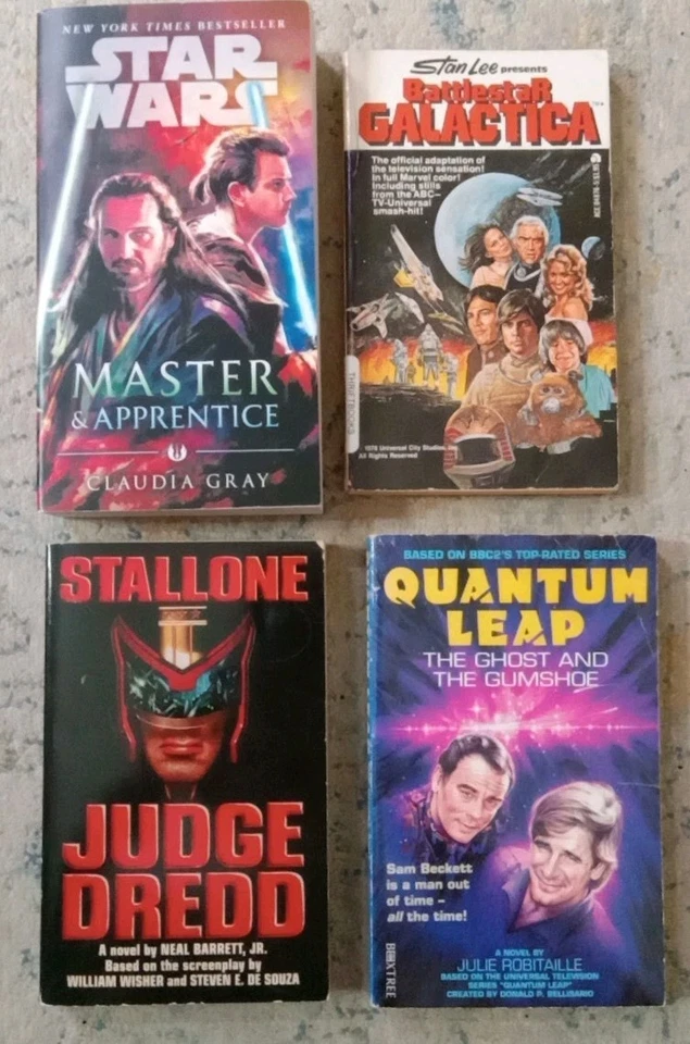 Lot Of 4 SciFi Books Star Wars, Judge Dredd, Quantum Leap, Battlestar Galactica - Image 2 of 3
