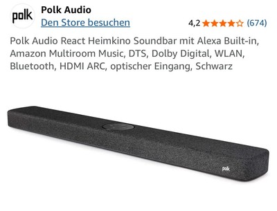 Polk React mit Polk Surround-Lautsprecher