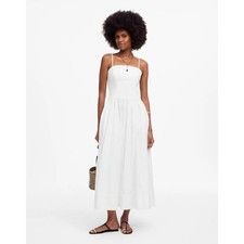 Madewell Poplin Seamed Maxi Dress in White Size 2 NWT Bridal Engagement Wedding