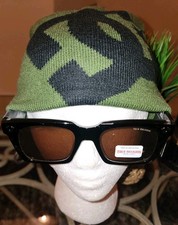 DC Shoes Olive Green /Blk Logo Stretch Beanie Skull Cap Sport SK8 Hat Unisex NWT