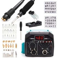 Pirografo 2in1 Yihua 939D-II Techrebal Per Legno Con 46 Puntali Intercambiabili