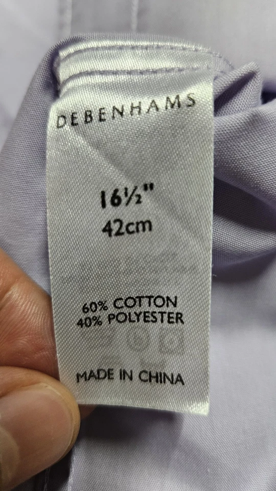 Camicia Lilla Manica corta Collo 42 Cm Debenhams  - Imagen 4 de 4