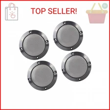 X AUTOHAUX 4pcs 4 Inch Metal Glossy Audio Speaker Cover Mesh Subwoofer Grill Hor