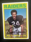 New ListingWillie Brown Autographed  1972 Topps Football Card #28 Oakland Raiders HOF