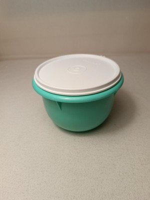 Tupperware Peng Schüssel 1 L türkis mit weißem Deckel 270 Vintage