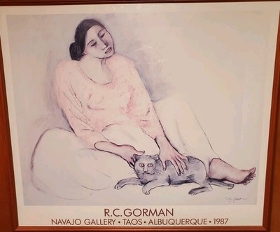 RC Gorman Study of Virginia's Kitty Navajo Taos Albuquerque 1987 print Native 