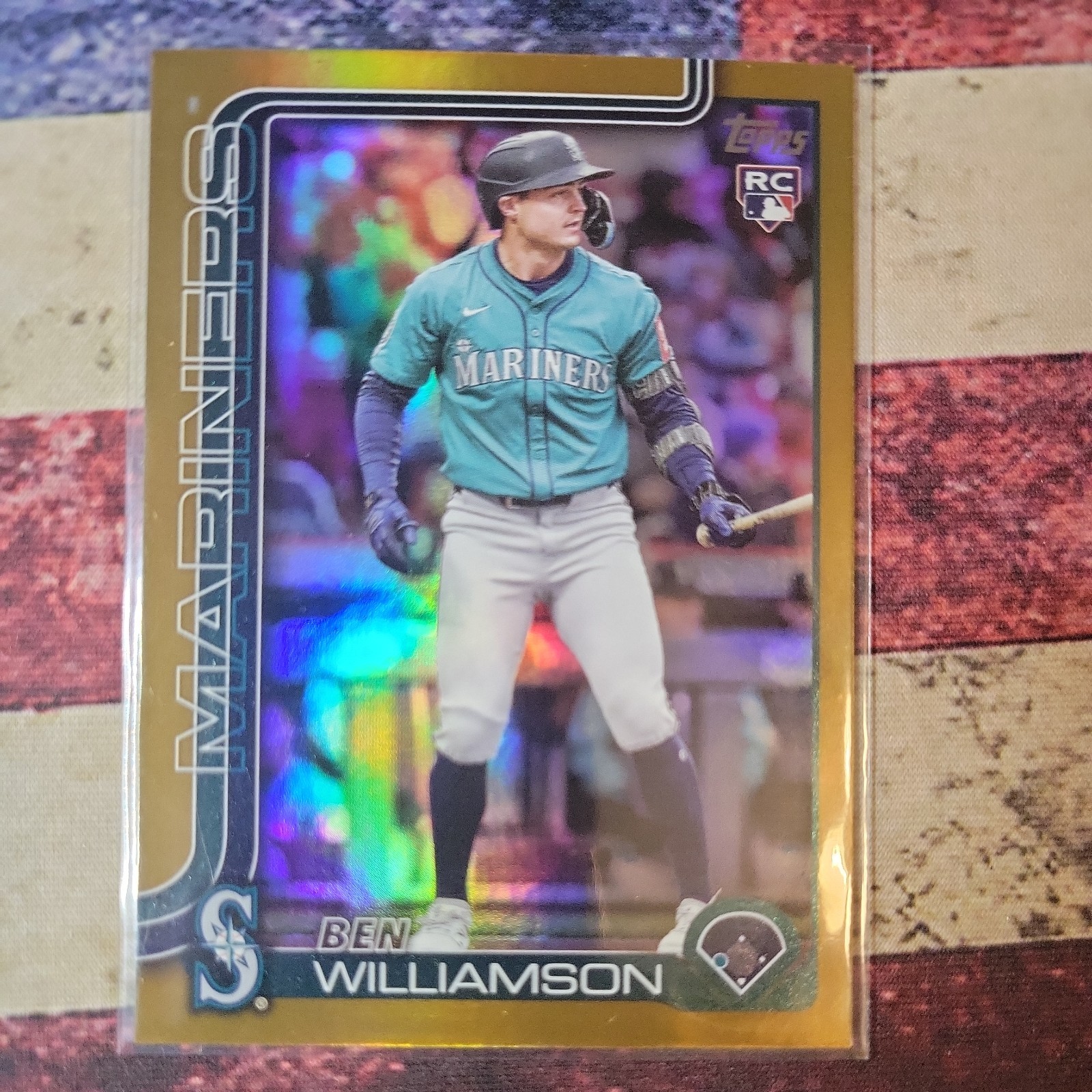 2025 Topps Update Gold Foil /50 Rookie Ben Williamson Seattle Mariners US-130