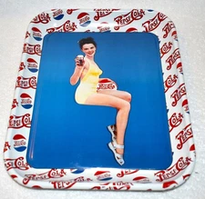 Pepsi Cola Metal Tray "Pinup Girl" No. 1 of a series of 5