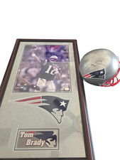 Tom Brady COMBO Helmet - LARGE Framed 16x20 Mounted Memories/PSA/Field of Dreams