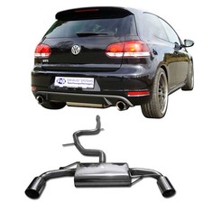 FOX Racing Sportanlage ab Kat. re li je 1x90mm scharf GTI Optik für VW Golf 6