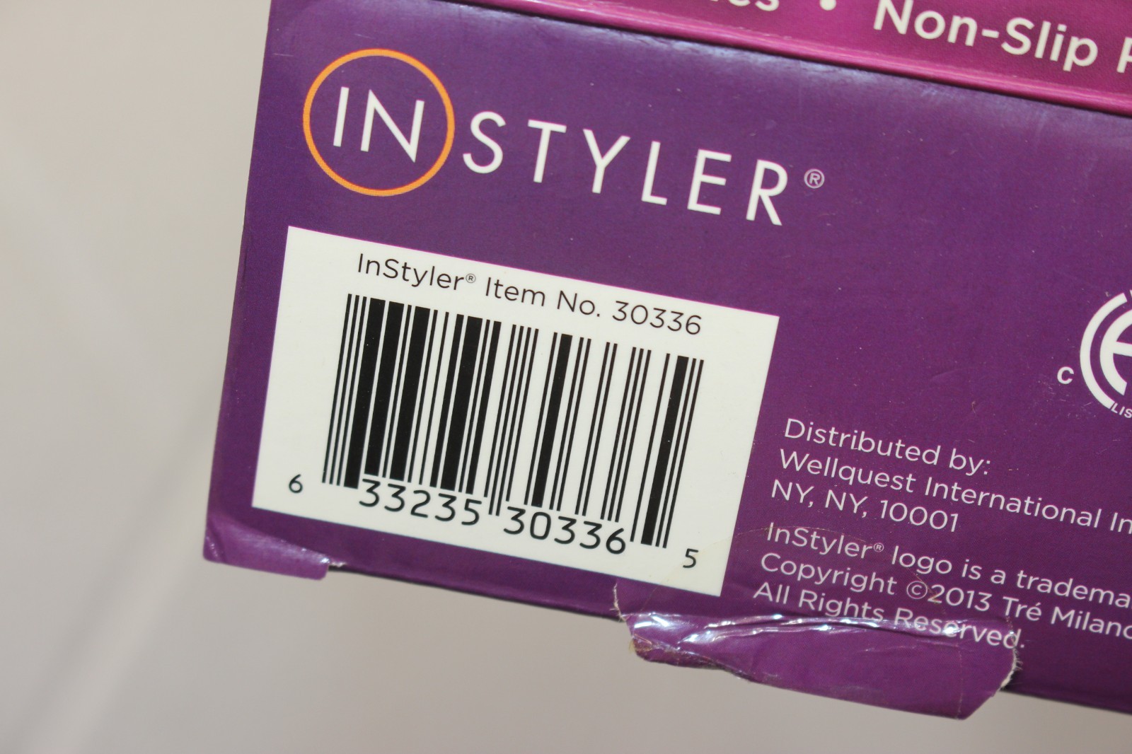 Instyler Hot Round Brush Curling Ionic Styler 30336 Purple, 2 heat settings