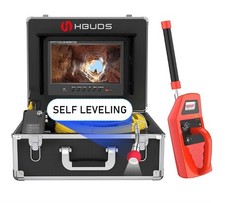 Self Leveling Sewer Inspection Camera with Locator 100ft, 9" Color Monitor Drain