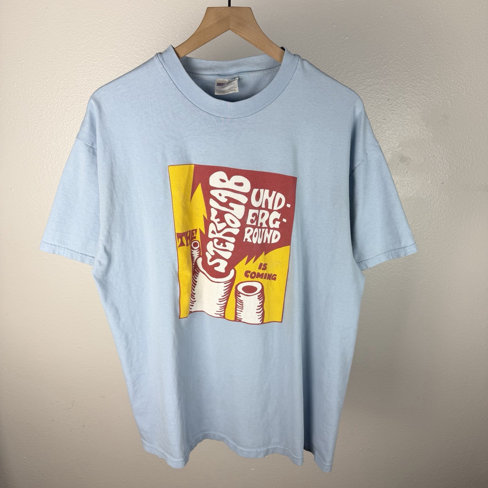 Vintage 90’s Stereolab The Underground Is Coming 1999 Tour Concert T Shirt XL