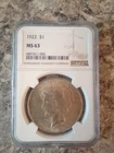 1922 Peace Dollar MS-63 NGC
