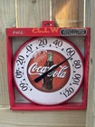 RARE Vintage 1998 Coca-Cola Indoor/Outdoor Round Thermometer with Original Box!