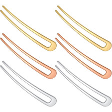 6 Pcs French Hair Pins for Women French Twist Hairpins 4 Inch Metal Hair Forks U