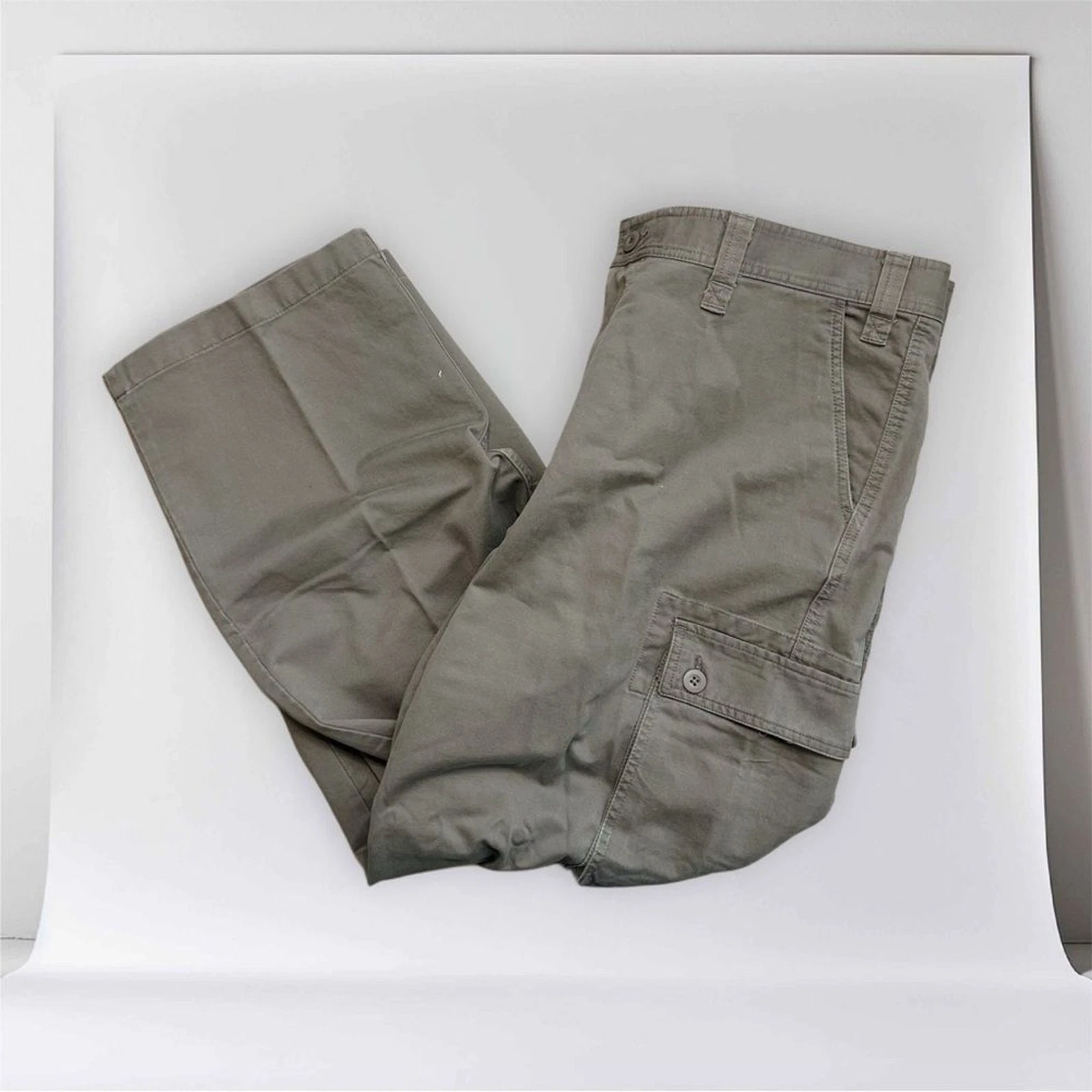 Eddie Bauer Army Green Cotton Utility Cargo Pants Size 40 x 30