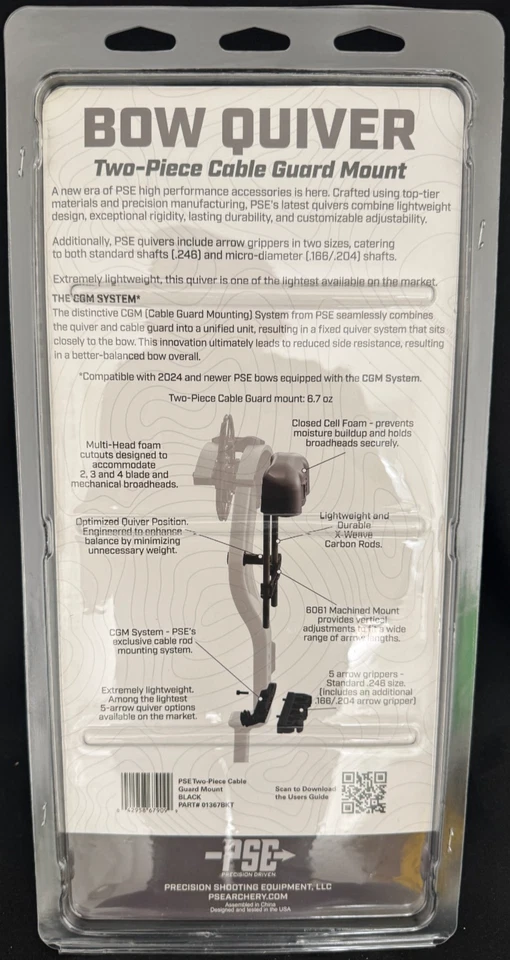 Carcaj arco PSE 2 piezas negro nuevo Foto 2 de 3