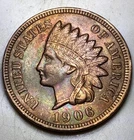 1906 1C Indian Head Cent -UNC- Toned
