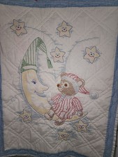 Baby Quilt 30 In X 38 In Cross Stitch Handmade
