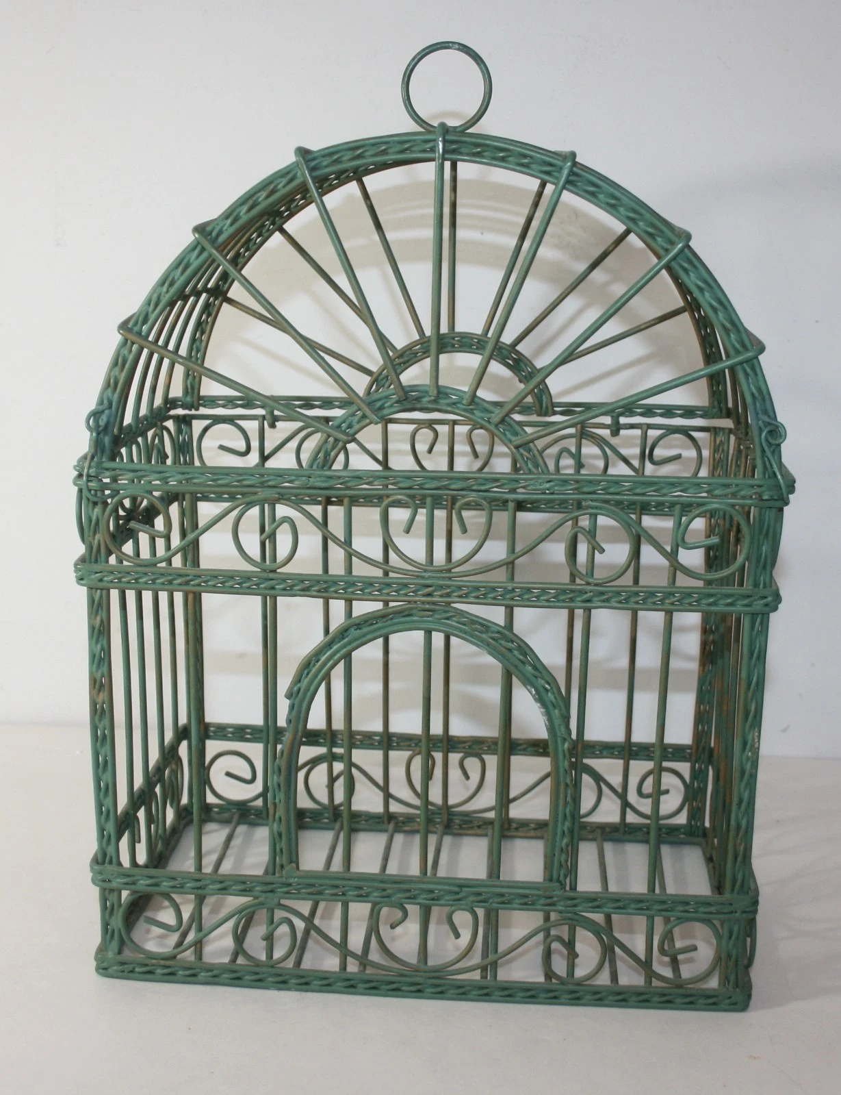 Vintage Distressed Decorative Bird Cage House Domed Green
Opens in a new window or tab