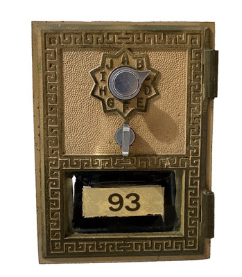 Post Office Box Door Combination 1961 Vintage USPS United States Postal  READ