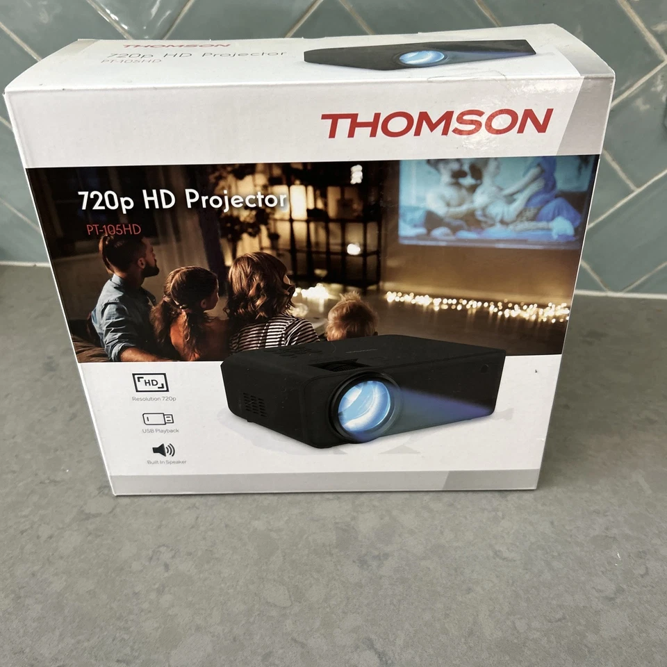 Thomson 720P Full HD Projector New In Box (PT-105HD) built-in speaker USB playbk - Image 4 of 4