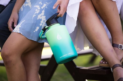 64oz Stainless Steel Insulated Water Bottle with Straw - Leakproof Sport Thermos - Picture 7 of 10