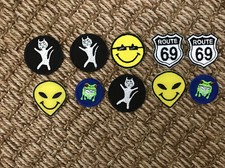 Lot Of 10 Fun Iron On Patches V New