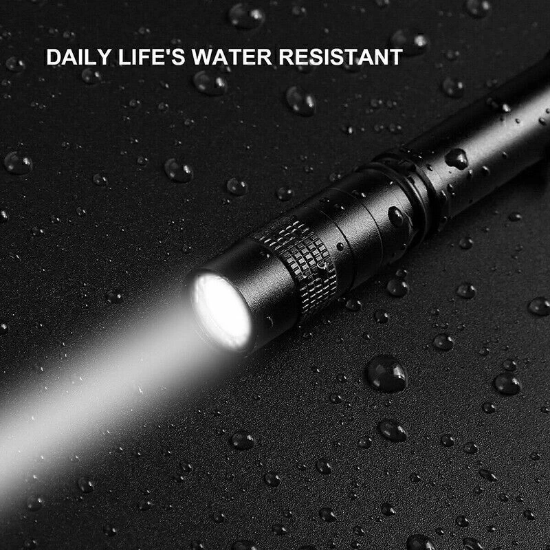1/20x LED Pen Light Flashlight Penlight Clip Mini Pocket Portable Torch Lamp AAA - Image 4 of 4