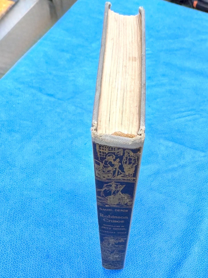 ROBINSON CRUSOE  1946 Daniel Defoe/ Fritz Kredel Color Illustrations - Hardcover - Image 4 of 4
