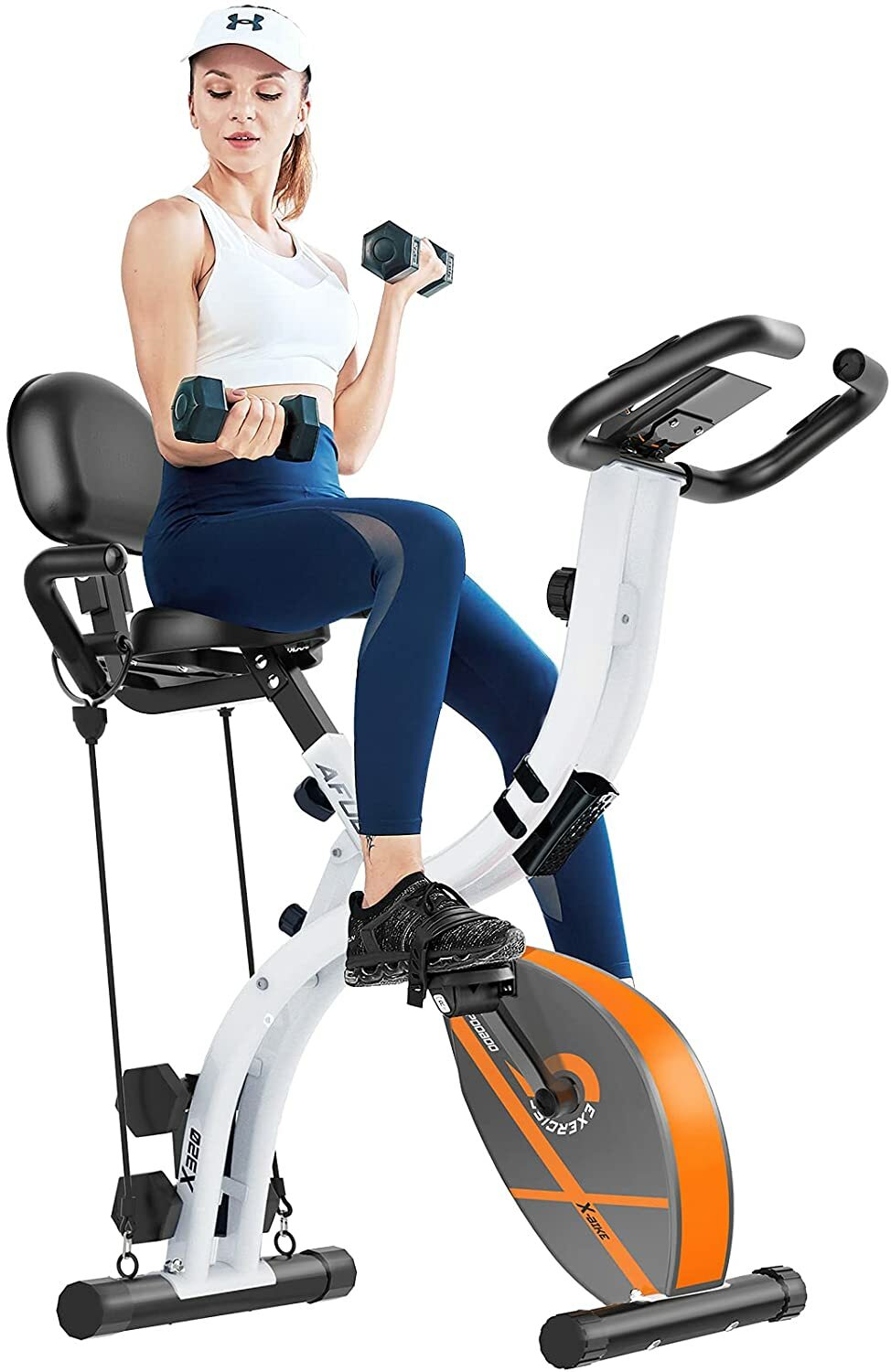 Folding Stationary Upright Indoor Cycling Exercise Bike Recumbent Fitness Bike