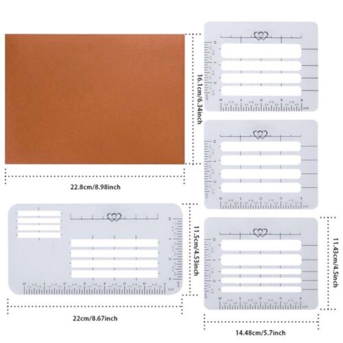 Envelope Addressing Stencils - 4 Style Calligraphy Templates and Rulers - Afbeelding 1 van 11