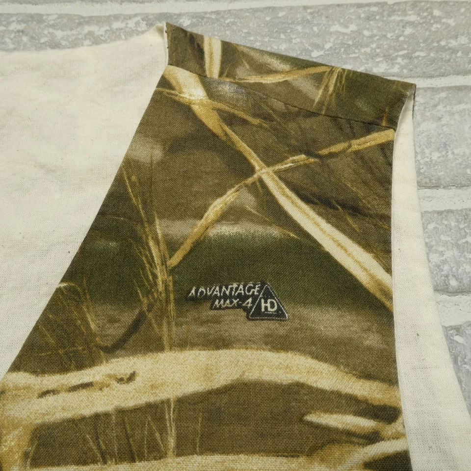 VINTAGE Realtree Camo Hunting Vest Size Medium Cotton Button Up Advantage Max 4 - Image 2 of 4