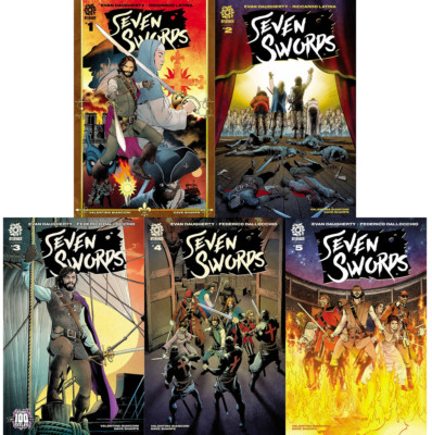 SEVEN SWORDS #1-5 1 2 3 4 5 COMPLETE SET 2021 AFTERSHOCK COMICS UNREAD NM