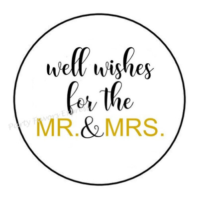 10cm Auto-Aufkleber Sticker Decal Laptop Farbe Well Wish Mr Mrs Wedding bunt R21