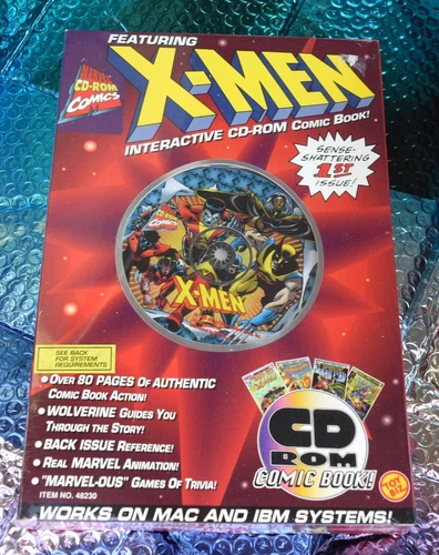 Vintage 1995 Marvel X-Men Interactive CD-ROM Comic Book Windows Mac Sealed New