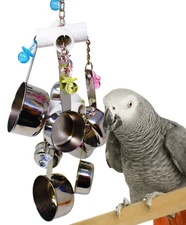 1762 DUO CLACKER BONKA BIRD TOYS parrot cage cages african grey amazon cockatoo 