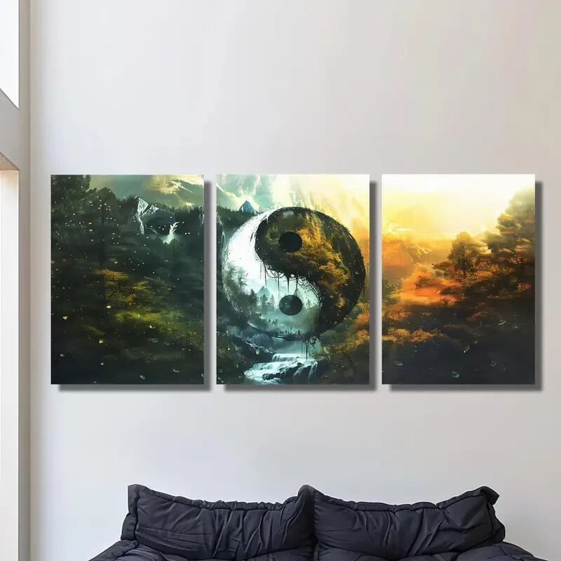 3pcs Natural Landscape Painting Wall Art Canvas Unframed/Framed