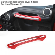 Passenger Armrest Handle Cover Trim Decoration Red For Jeep Wrangler JK 2011-17