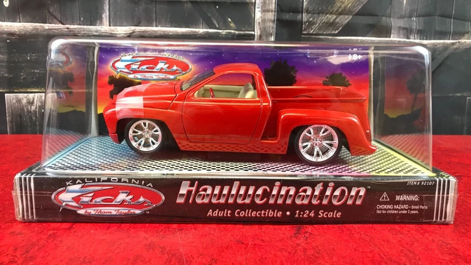 NIB SEALED Diecast Kalifornia Kicks Thom Taylor HAULUCINATION 1:24 #92107 RED - Image 2 of 4