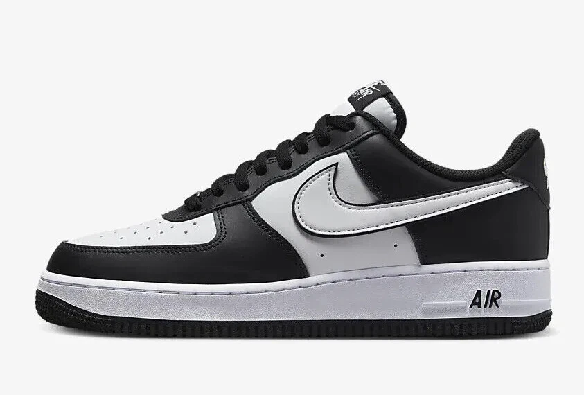 Nike af1 hotsell black white swoosh