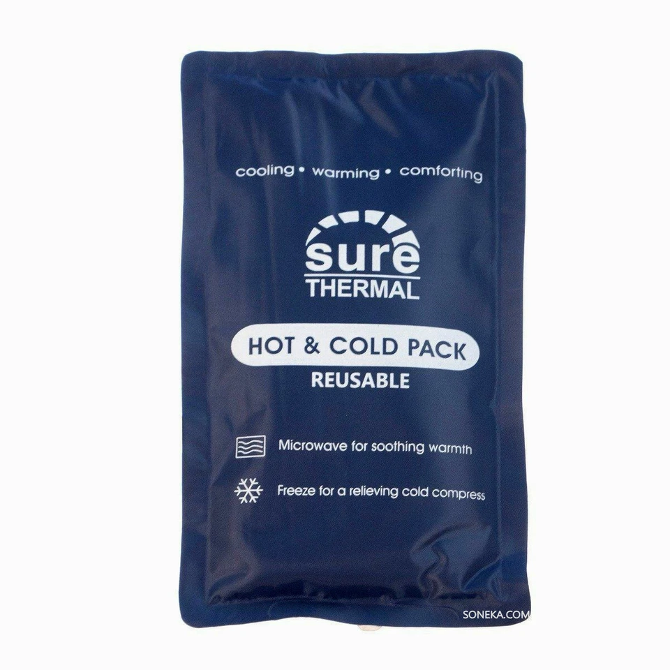 SURE THERMAL Reuseable Hot Cold Gel Pack for muscle and joint pain, back pain, hangovers